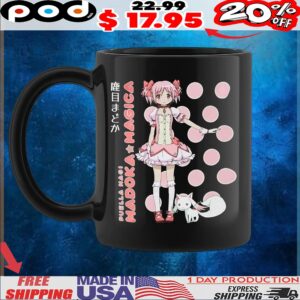 Puella Magi Madoka Magica Madoka Kaname Polka Dot Girls T Shirt