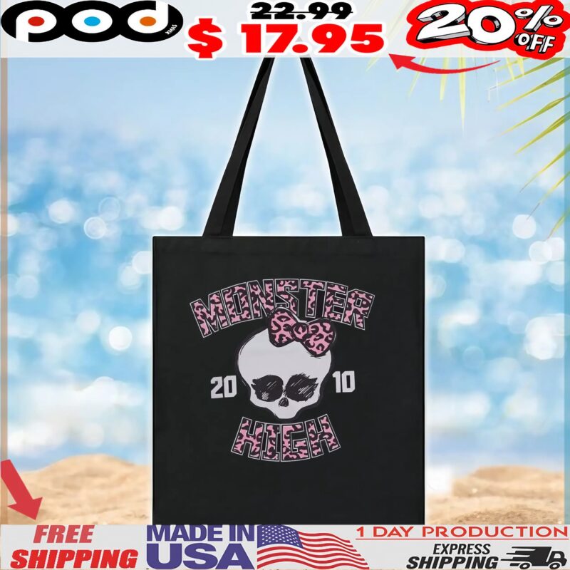 Monster High Leopard Logo 2010 Skull T Shirt