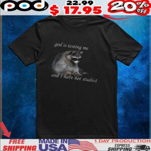 Raccoon God Is Testing Me And I Have Not Studied MEME T Shirt