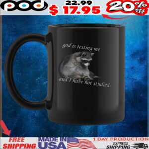 Raccoon God Is Testing Me And I Have Not Studied MEME T Shirt