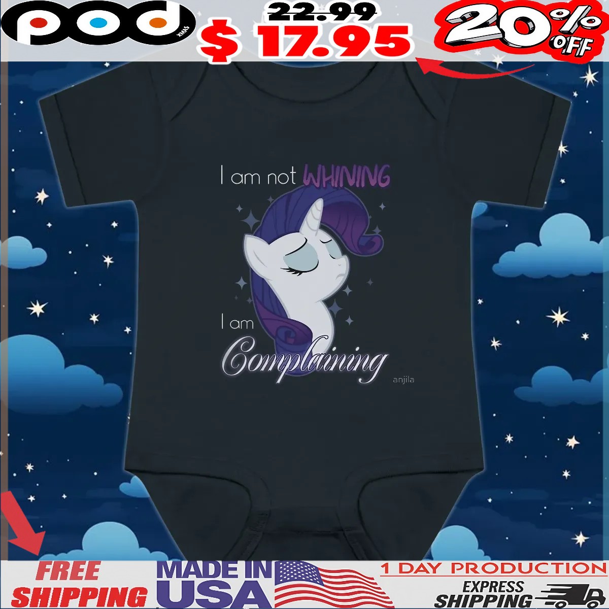 Rarity I Am Not Whining I Am Complaining T Shirt