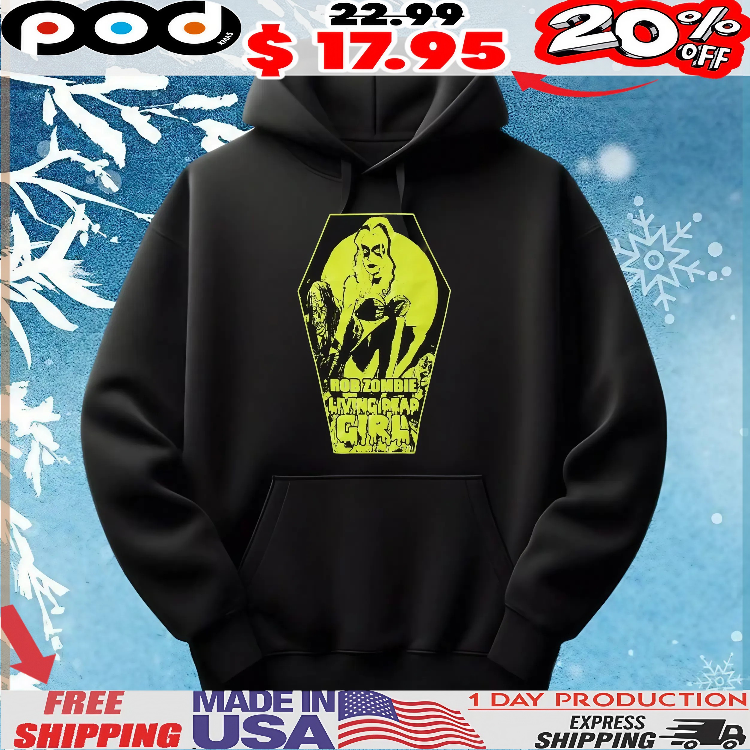 Rob Zombie Living Dead Girl Glow-In-The-Dark Horror T Shirt