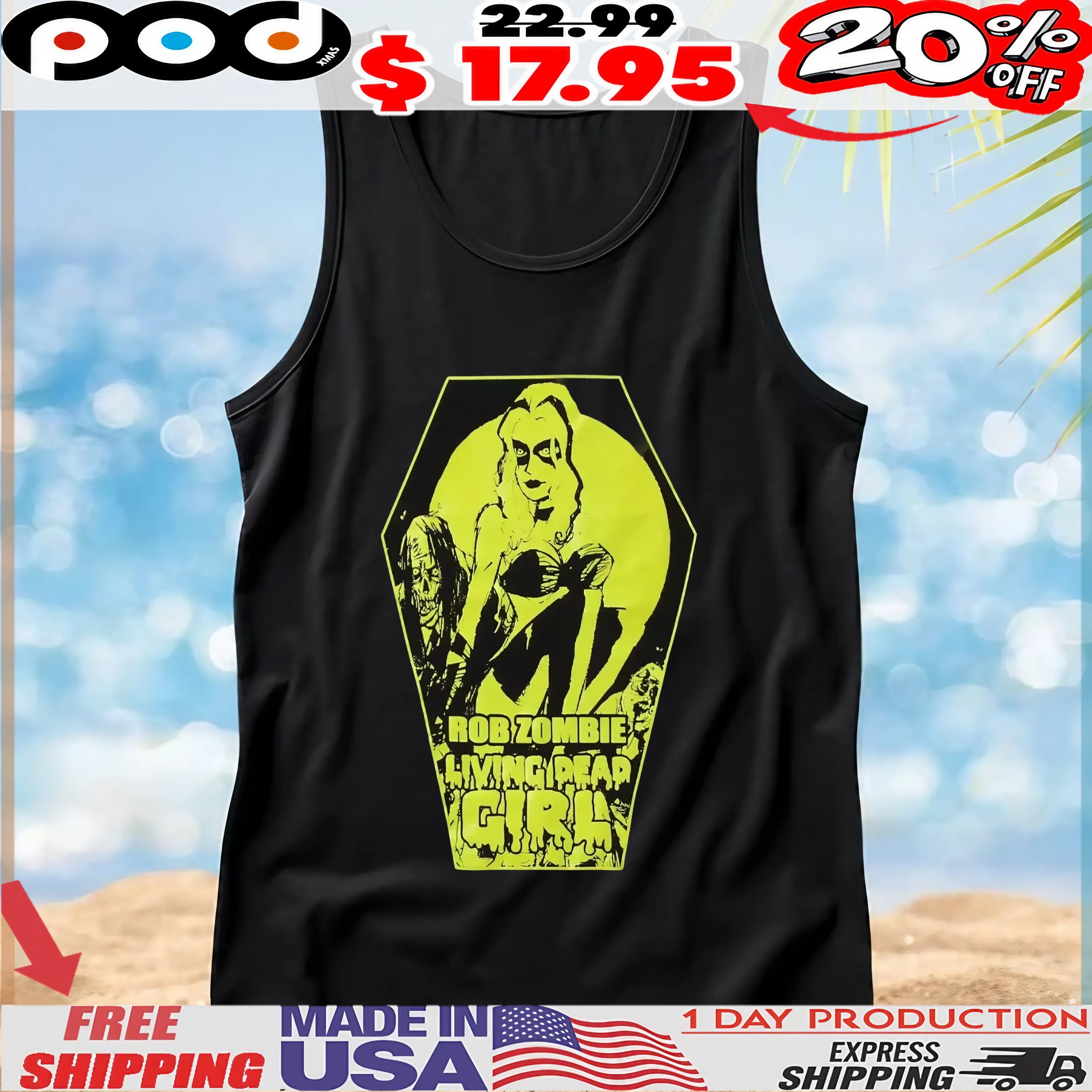 Rob Zombie Living Dead Girl Glow-In-The-Dark Horror T Shirt