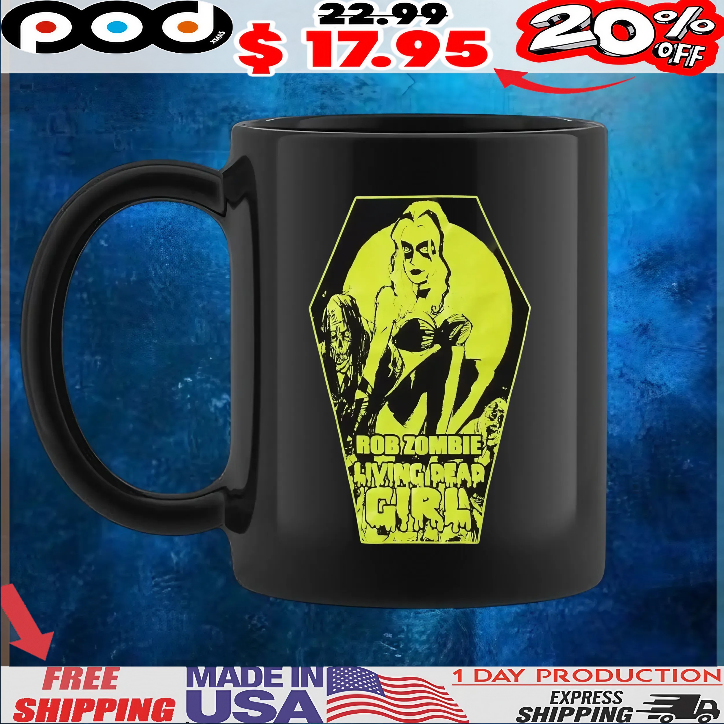 Rob Zombie Living Dead Girl Glow-In-The-Dark Horror T Shirt