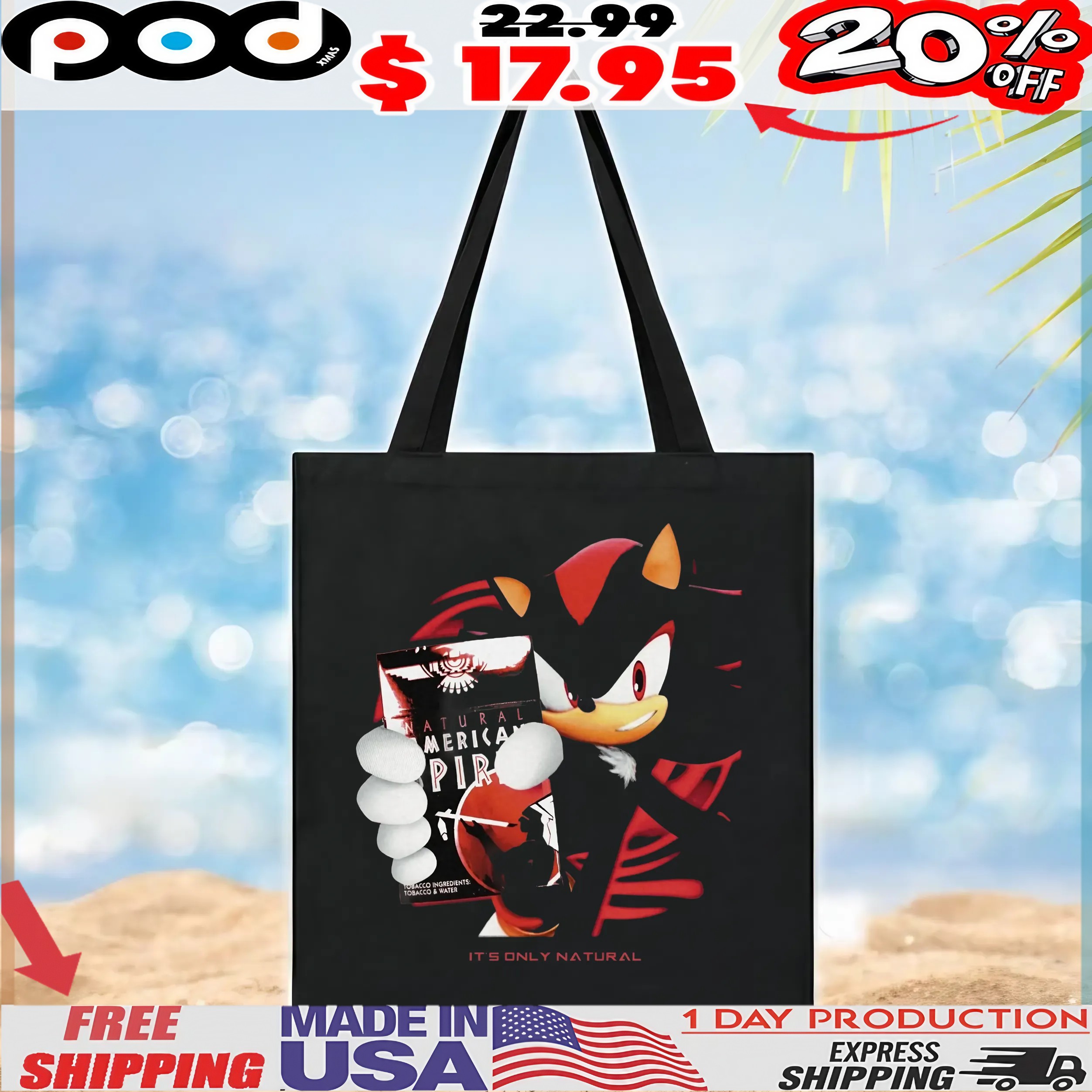 Shadow The Hedgehog Natural American Spirit It's Only Natural T Shirt Shadow The Hedgehog Natural American Spirit It's Only Natural T Shirt