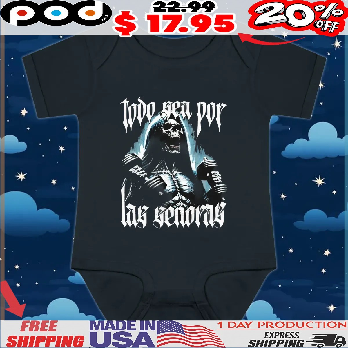 Skeleton Todo Sea Por Las Señoras Anything For The Playera T Shirt