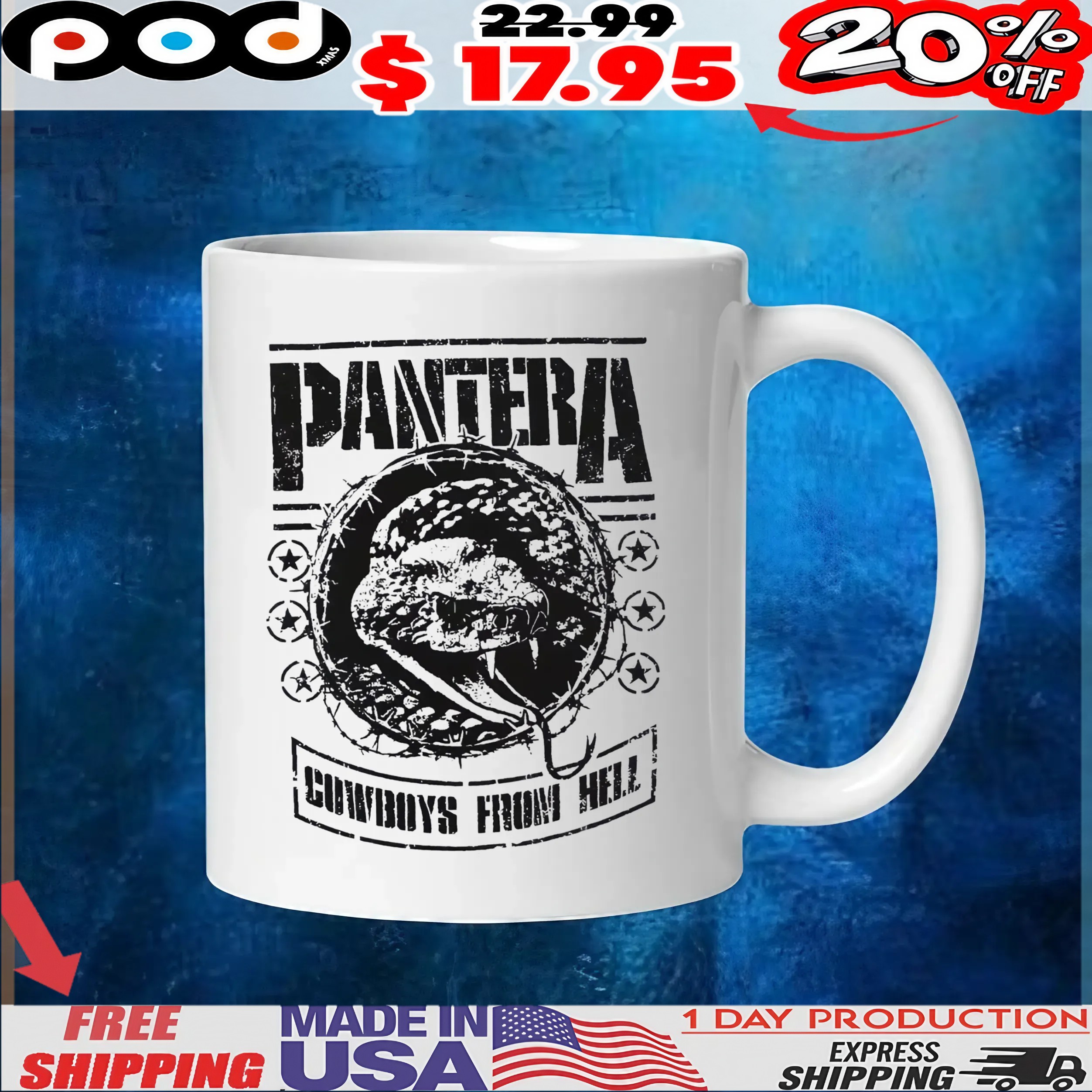 Snake Pantera Cowboys From Hell Vintage T Shirt