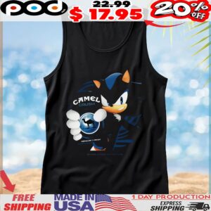 Sonic The Hedgehog Camel Crush Menthol Silver Share A New Adventure T Shirt