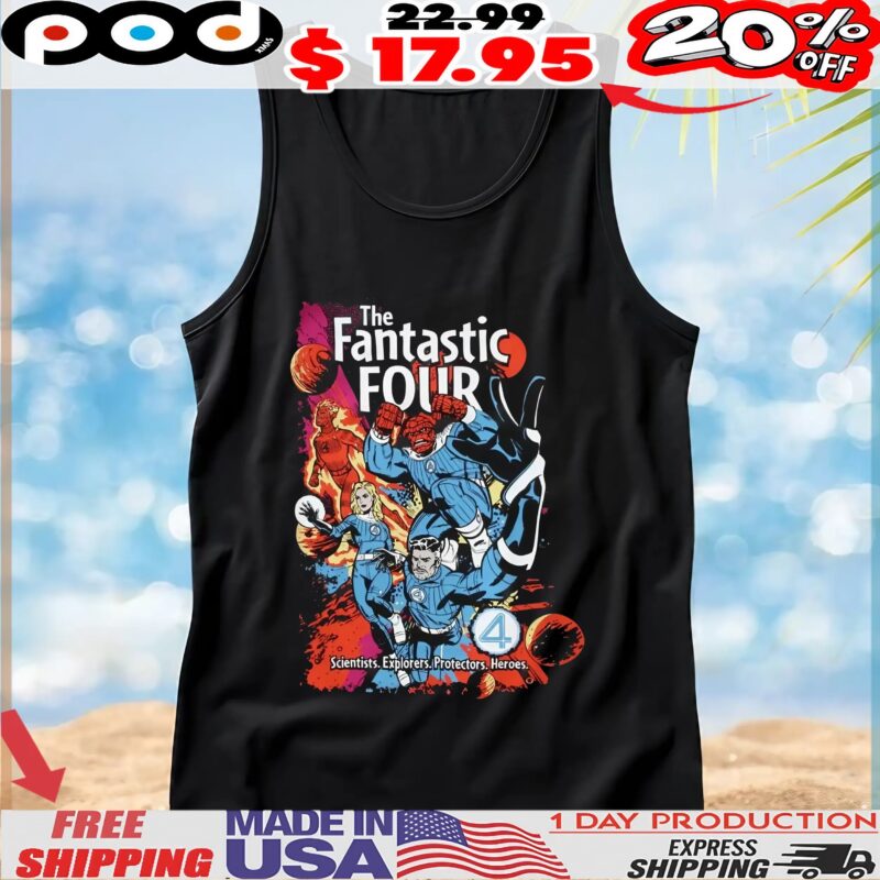 Marvel The Fantastic Four Scientists Explorers Protectors Heroes Comic Book T Shirt