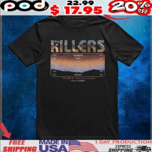 The Killers rebel diamonds live in concert t shirt