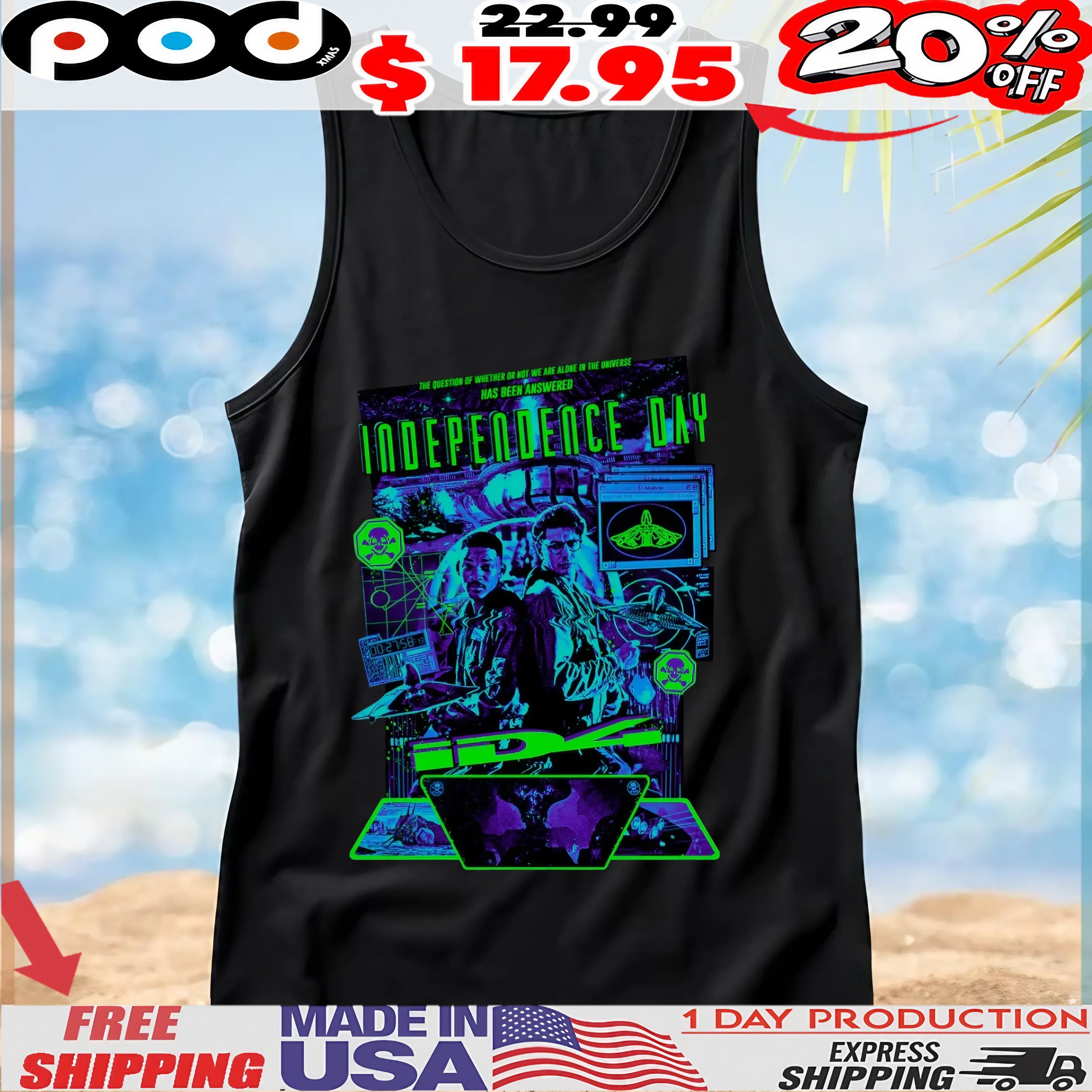 The Question Of Whether Or Not We Are Alone In The Universe Has Been Answered Independence Day T Shirt