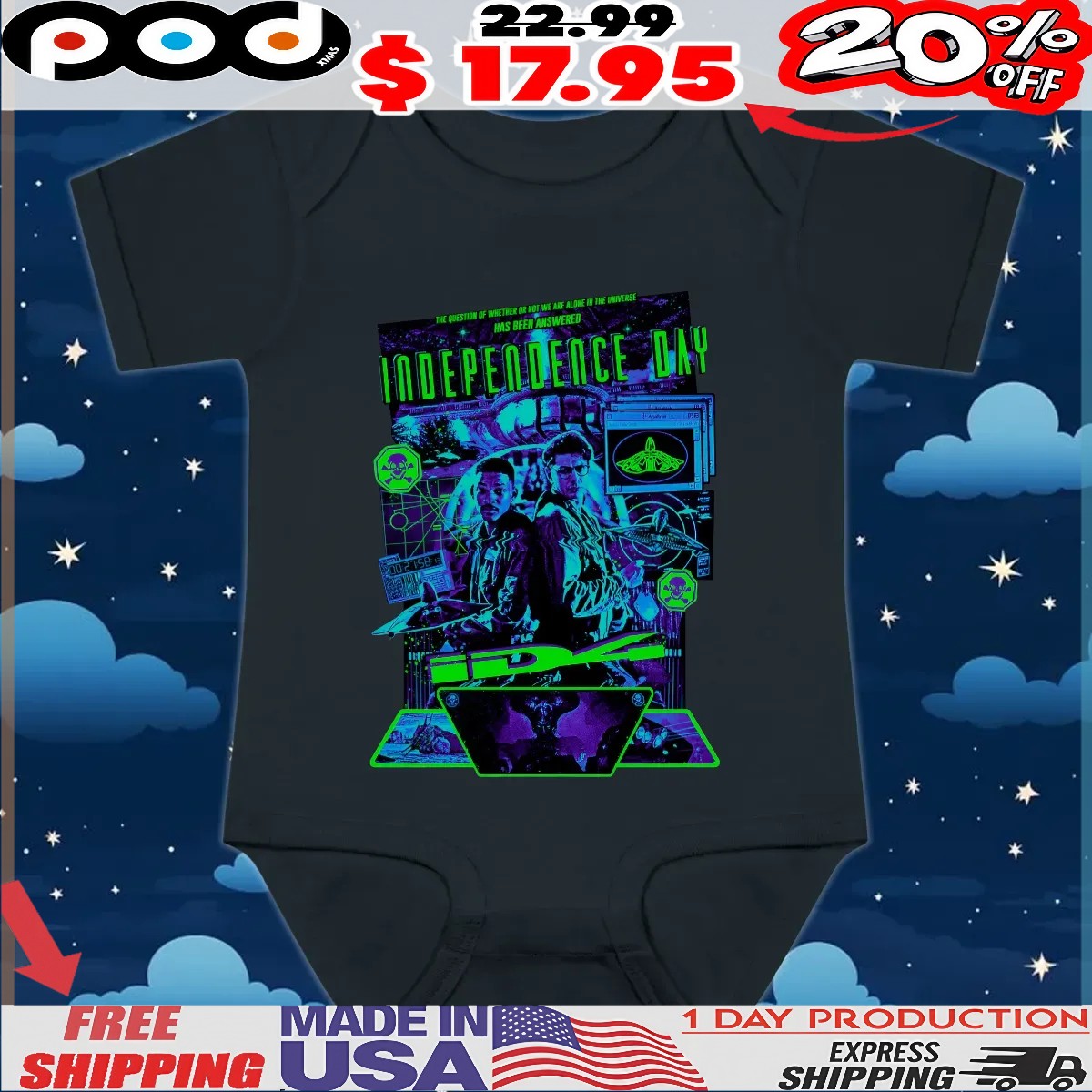 The Question Of Whether Or Not We Are Alone In The Universe Has Been Answered Independence Day T Shirt