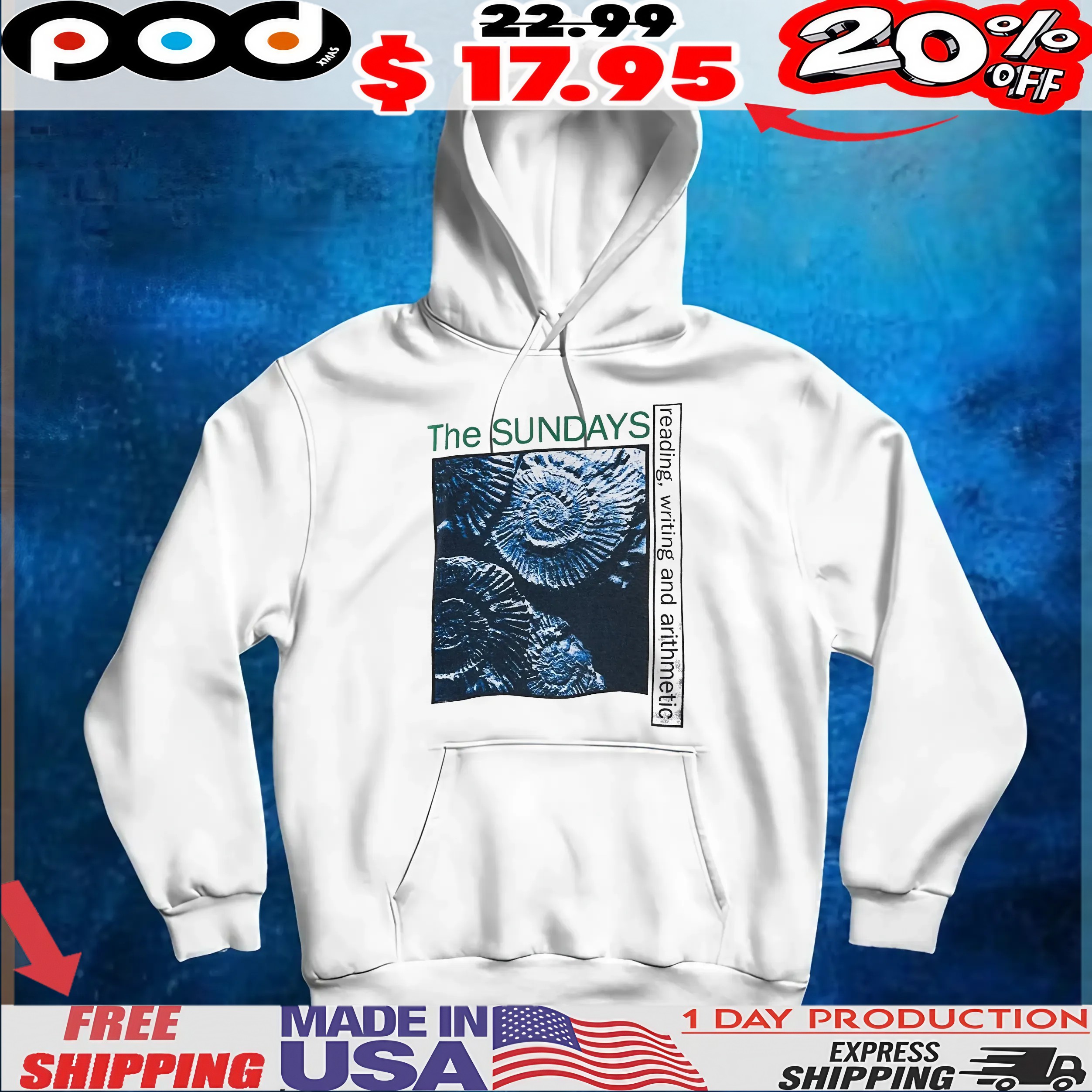 The Sundays Reading, Writing And Arithmetic Uk Tour Tee 90’ T Shirt