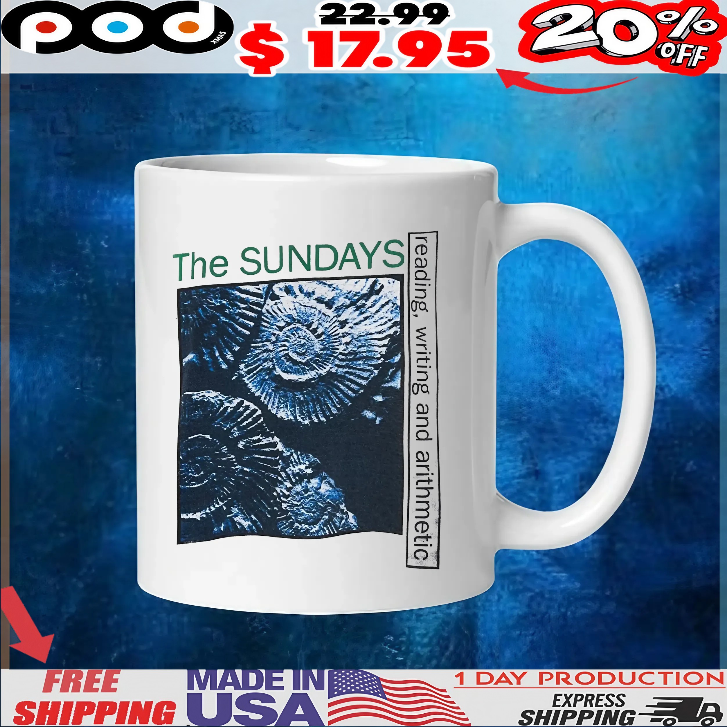 The Sundays Reading, Writing And Arithmetic Uk Tour Tee 90’ T Shirt