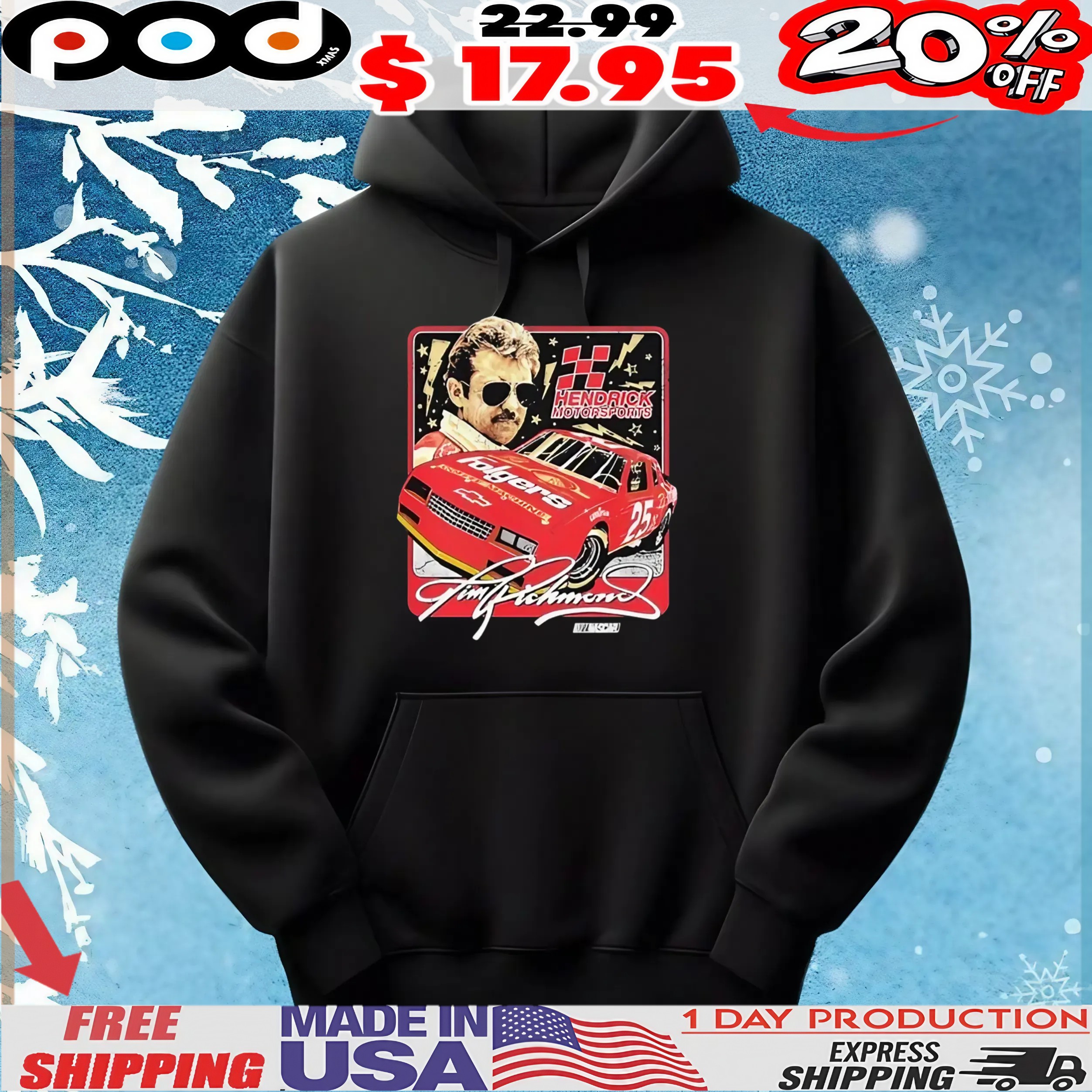 Tim Richmond 25 Folgers Hendrick Motorsports Nascar Car T Shirt