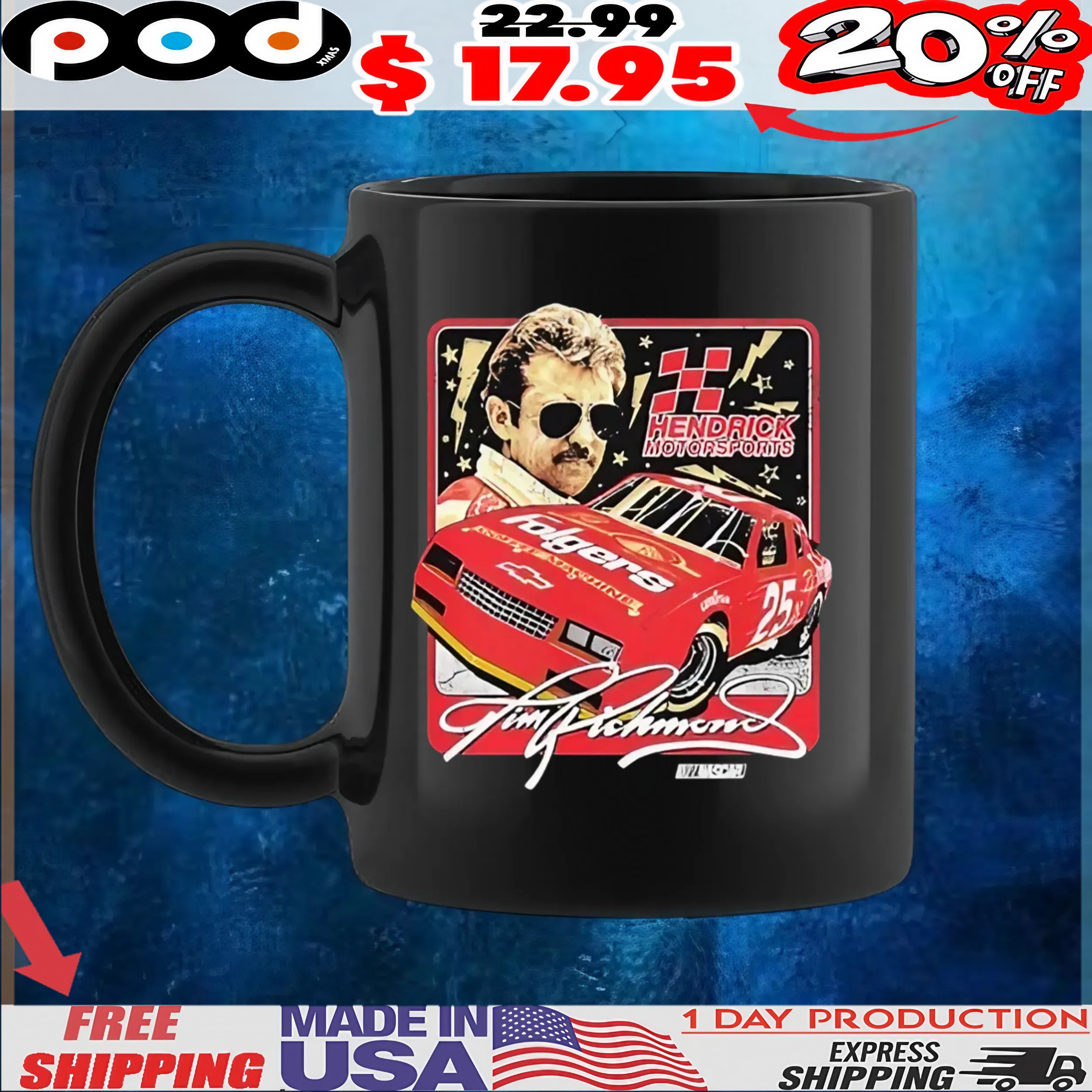 Tim Richmond 25 Folgers Hendrick Motorsports Nascar Car T Shirt