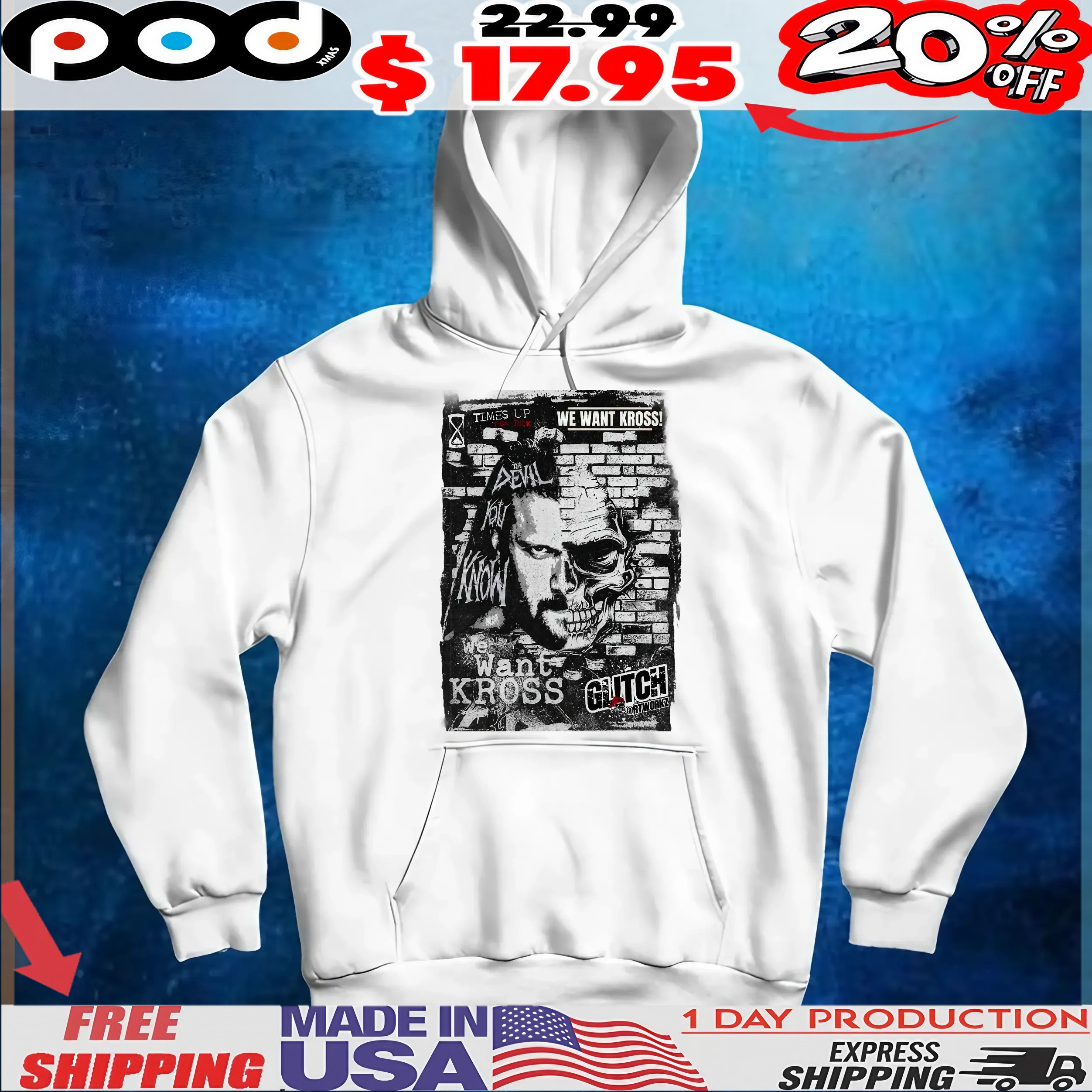 Time's Up Tick Tock We Want Kross Brick Skull The Devil You Know T Shirt