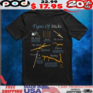 Types Of Sticks The Wand Stash The Sword The Nude Defense Wizard Staff Wonky T Shirt