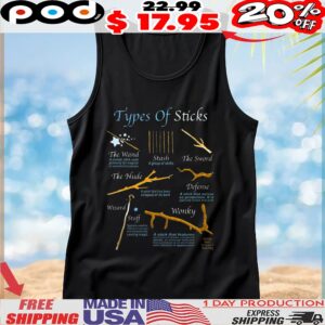 Types Of Sticks The Wand Stash The Sword The Nude Defense Wizard Staff Wonky T Shirt