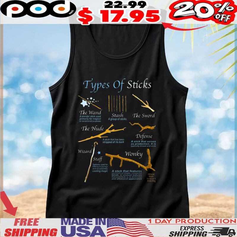 Types Of Sticks The Wand Stash The Sword The Nude Defense Wizard Staff Wonky T Shirt