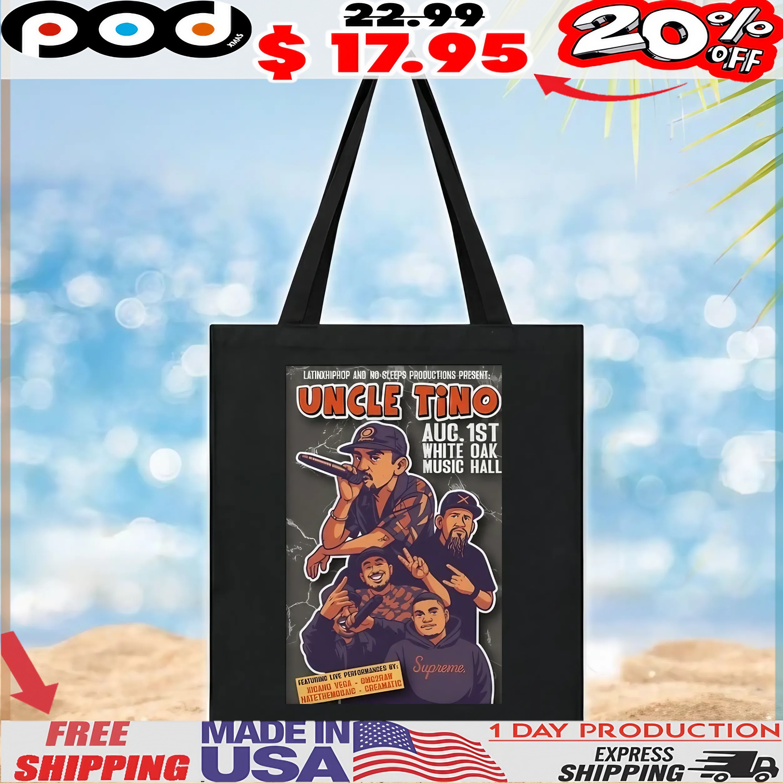 Uncle Tino At White Oak Music Hall On Aug 1 2025 Poster T Shirt