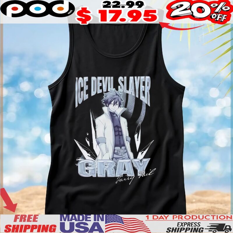 Fairy Tail Gray Fullbuster Ice Devil Slayer T Shirt