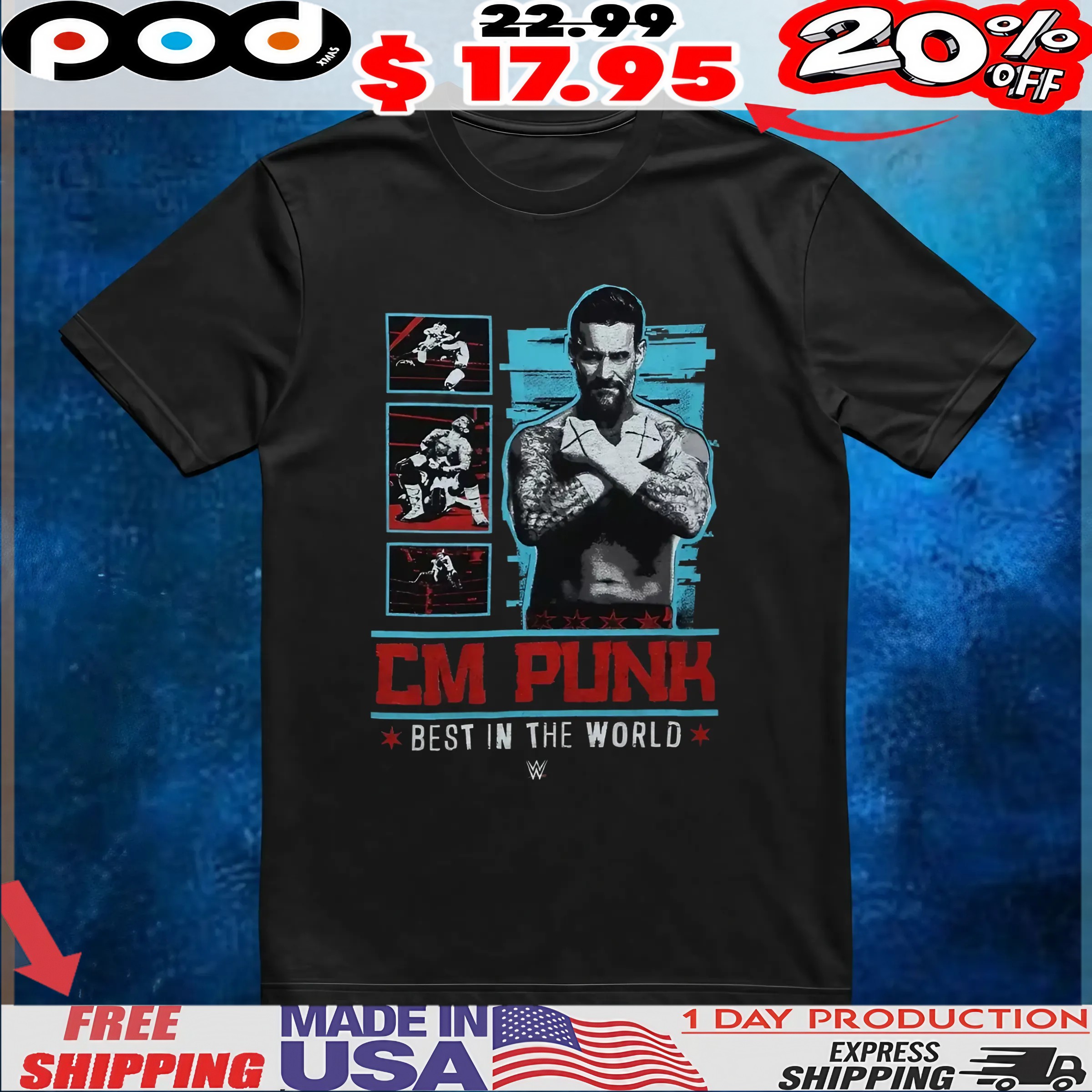 WWE CM Punk Best In The World T Shirt