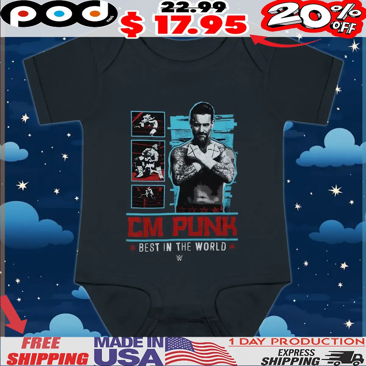WWE CM Punk Best In The World T Shirt