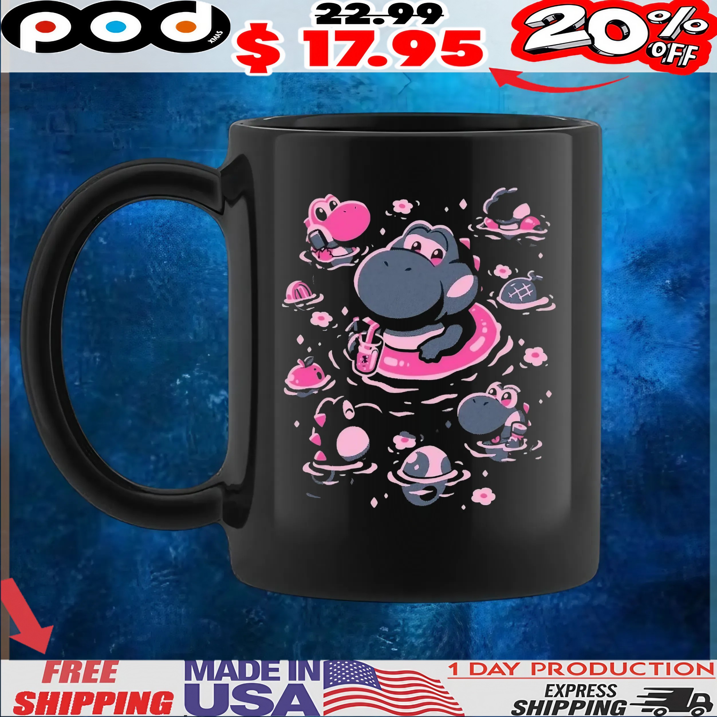 Yoshi Pool Hangout Cute T Shirt
