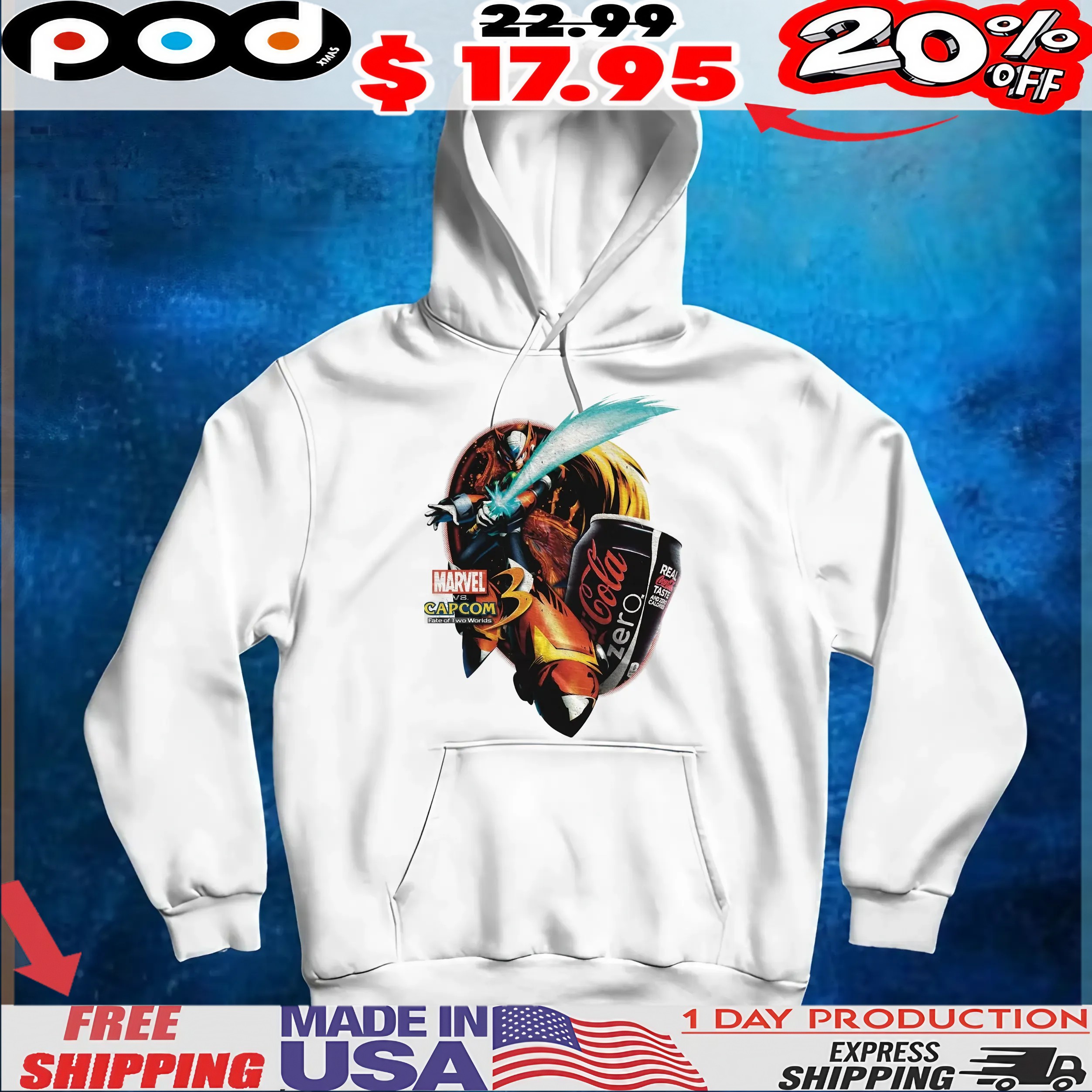Zero Mega Man Coke Zero Marvel vs Capcom 3 T Shirt
