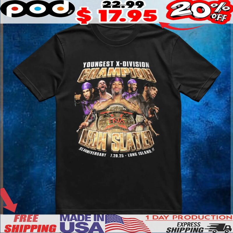 Leon Slater Wrestler Youngest X Division Champion 2025 Vintage Bootleg Style T Shirt