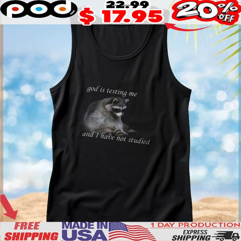 Raccoon God Is Testing Me And I Have Not Studied MEME T Shirt