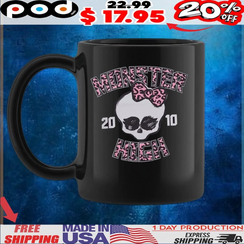 Monster High Leopard Logo 2010 Skull T Shirt