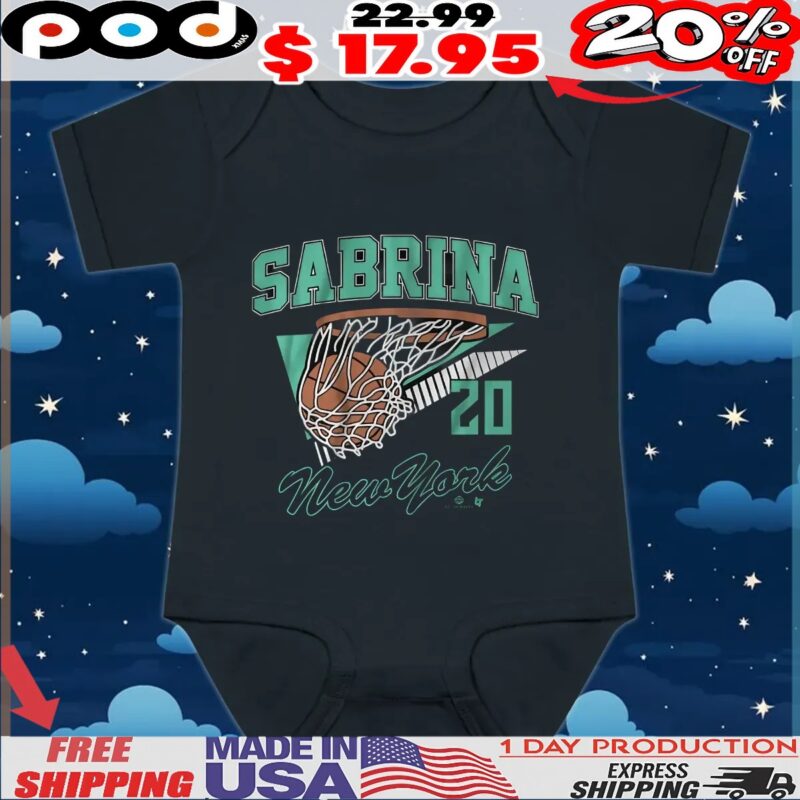 Sabrina Ionescu New York 20 Retro Swish T Shirt