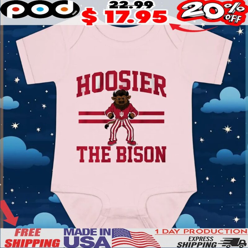 Indiana Hoosiers Hoosier The Bison Mascot T Shirt