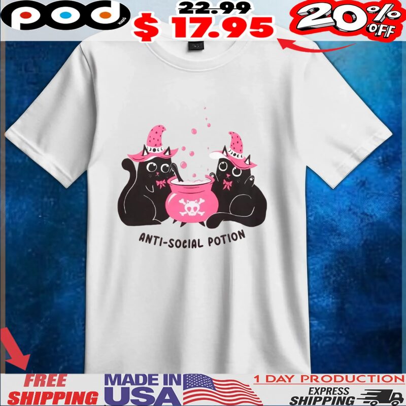 Anti-social Potion Cats Wizard T Shirt