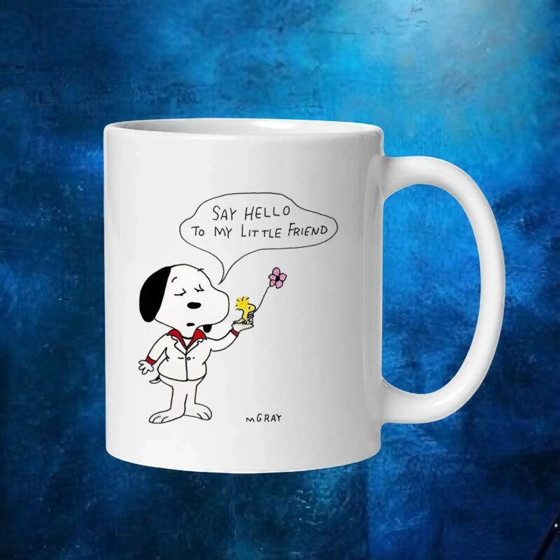 Peanuts Say Hello To My Little Friend Snoopy And Woodstock T Shirt
