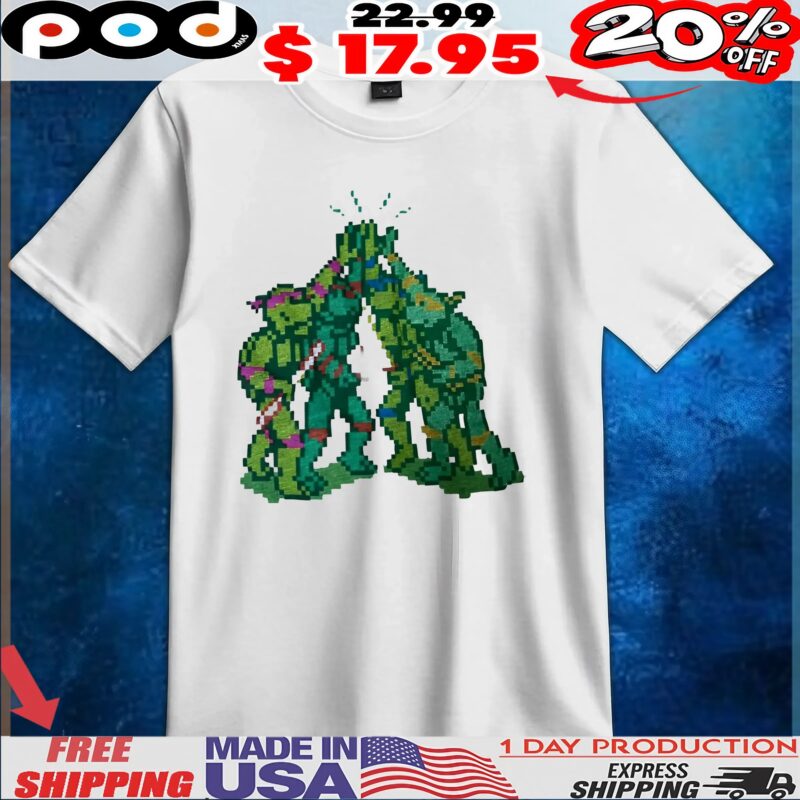 Teenage Mutant Ninja Turtles Team Pixel Art T Shirt