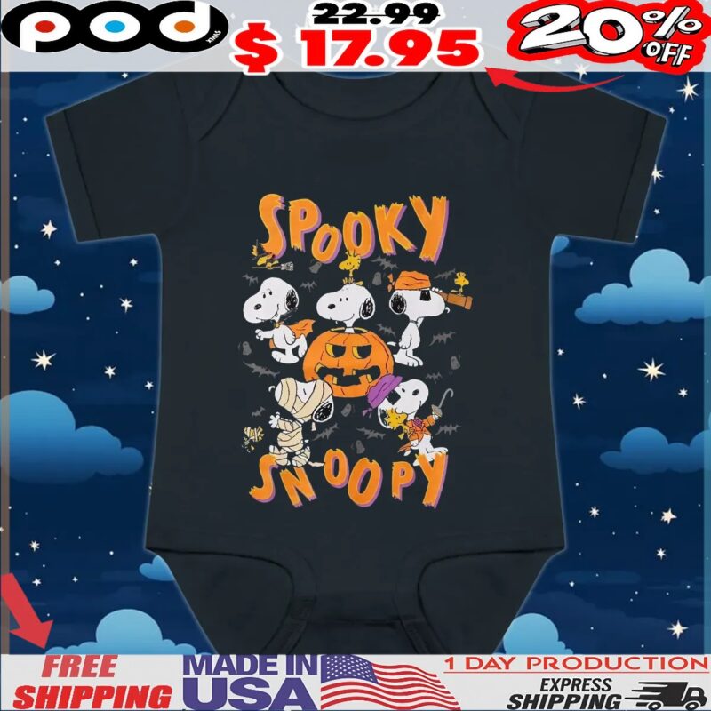 Peanuts Woodstock Spooky Snoopy Costumes Halloween T Shirt