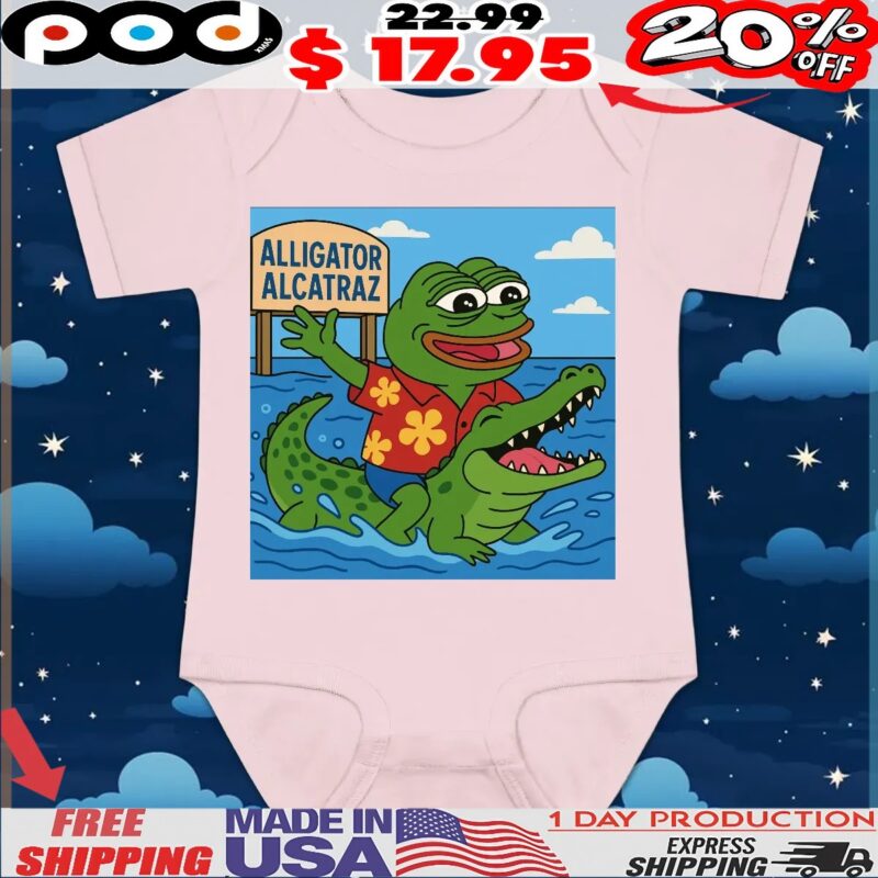 Pepe Alligator Alcatraz Meme T Shirt