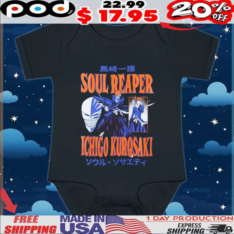 Bleach Soul Reaper Ichigo Kurosaki Anime T Shirt
