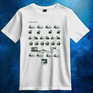 My daily routine Computing Stress Argument Thinking Coffee Break Late Night T Shirt