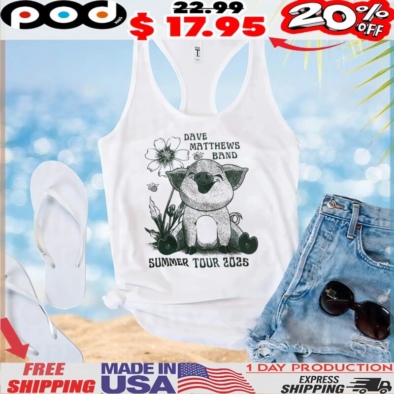 Dave Matthews Band Summer Tour 2025 Cute Pig T Shirt