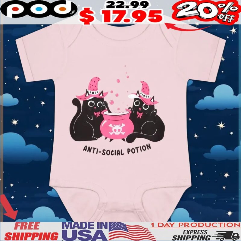 Anti-social Potion Cats Wizard T Shirt