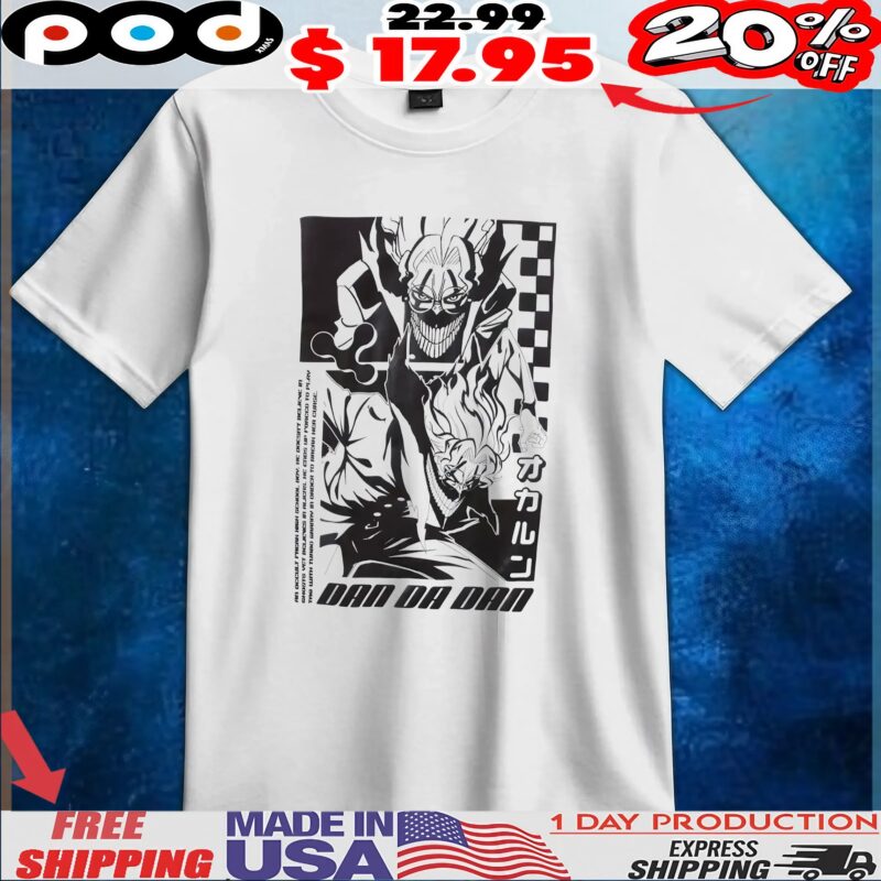Dandadan Okarun Black and White Jumbo Comic T Shirt