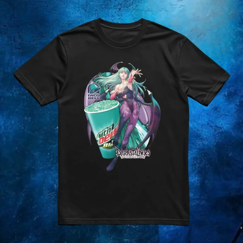 Morrigan Aensland Darkstalkers Mountain Dew Baja Blast T Shirt
