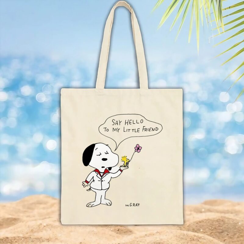 Peanuts Say Hello To My Little Friend Snoopy And Woodstock T Shirt