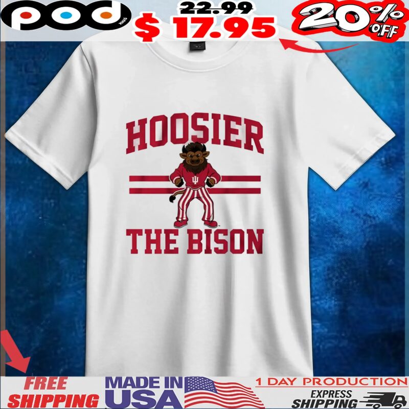 Indiana Hoosiers Hoosier The Bison Mascot T Shirt