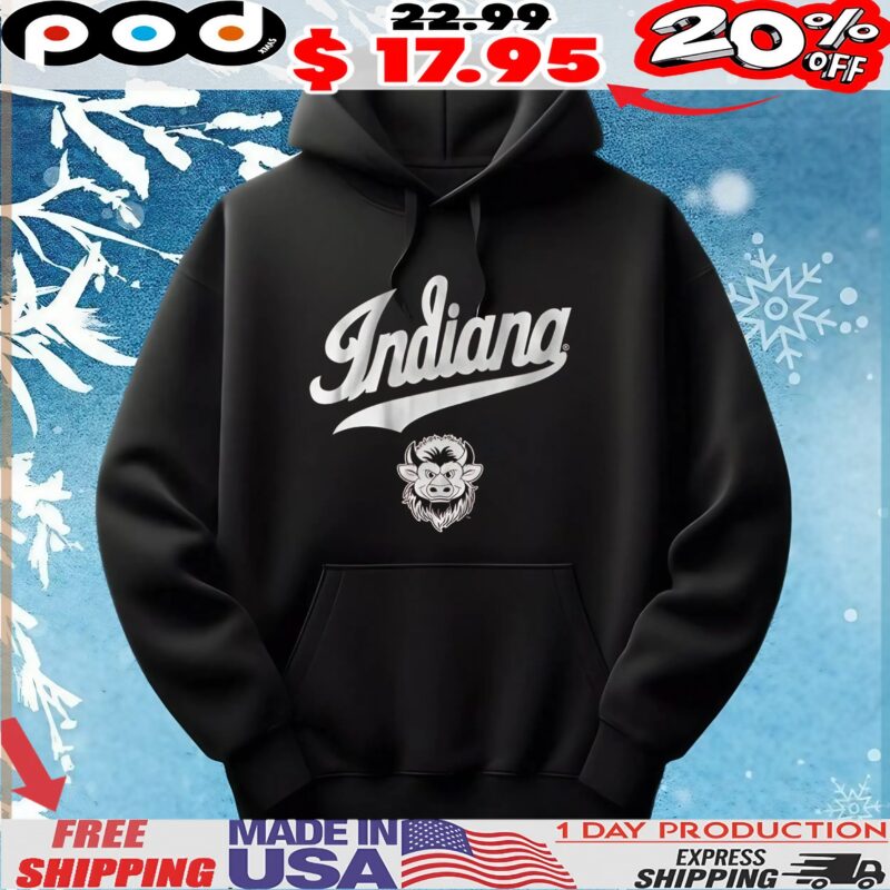 Indiana Hoosiers Mascot Script Logo T Shirt
