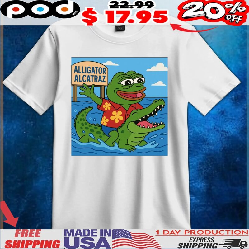 Pepe Alligator Alcatraz Meme T Shirt